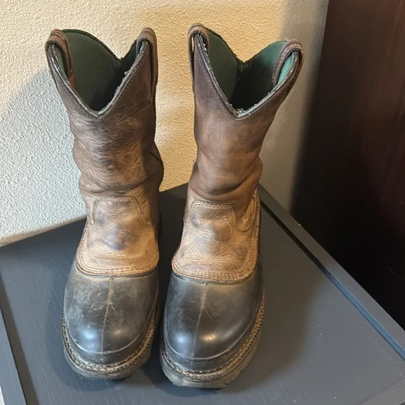 Georgia Boot Mud Dog Farm & Ranch Leather/Rubber Western Boots - Picture 4 of 12